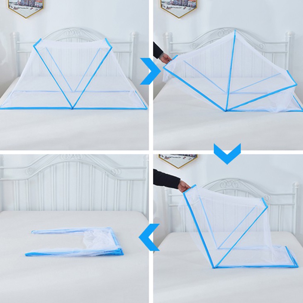 ☛TK☚ Kelambu Lipat Jumbo Portabel Beragam Ukuran / Kelambu Tenda Kotak / Kelambu Super King / Kasa Nyamuk Simple Modern R734