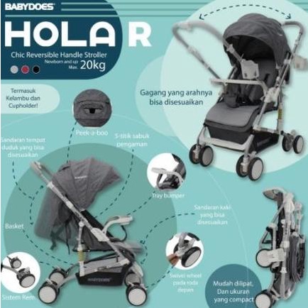 Stroller Babydoes Hola R Reversible Handle / Stroller Hadap Ibu