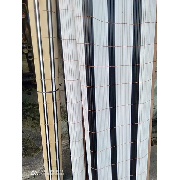 Tirai _krey kayu outdoor dan indoor+katrol tali kerekan