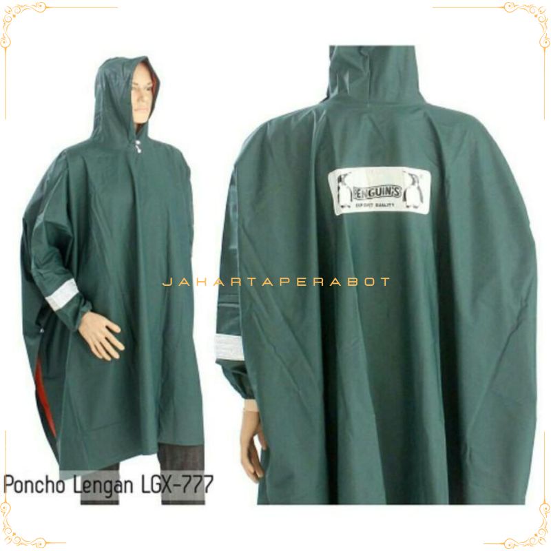 JAS HUJAN PONCHO PENGUIN LGX 777 SUPER TEBAL / MANTEL JAS HUJAN PONCHO KARET