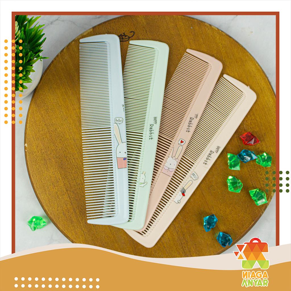 NA Sisir Lurus 2 in 1 Rapat dan Renggang / Sisir Karakter Warna Rapet dan Jarang / Sisir Rambut Panjang