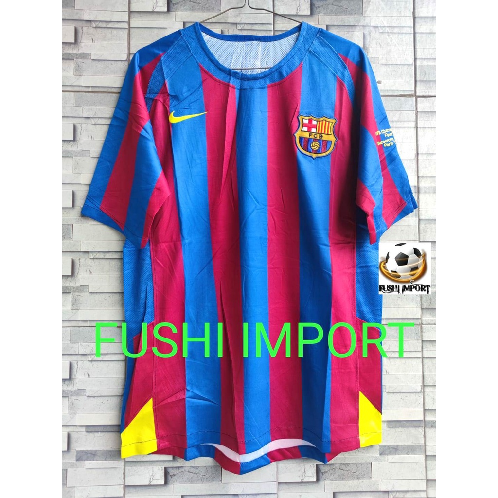 RETRO | Jersey Baju Bola Barca Home 2005 2006 Grade Ori