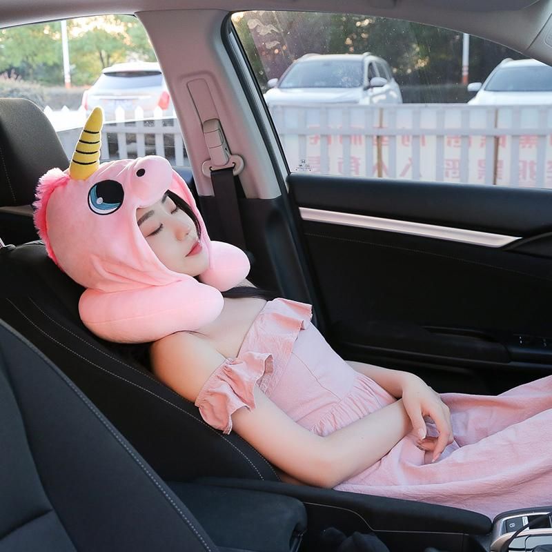 Terlaris Bantal Leher Unicorn Dewasa Bantal Leher Mobil Karakter Topi Unicorn Berlabel Sni