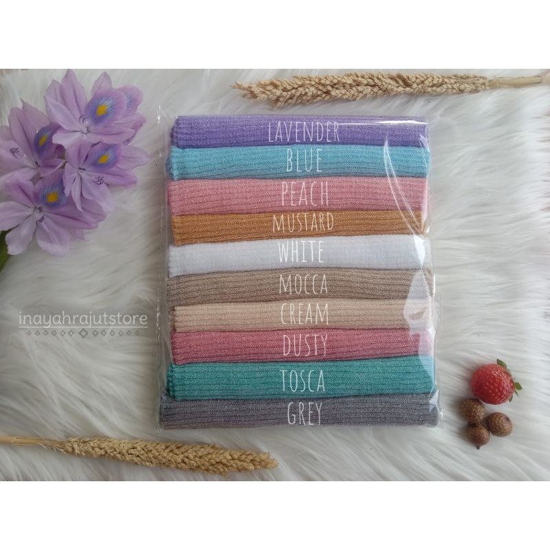 CIPUT RAJUT INER RAJUT POLOS 1WARNA