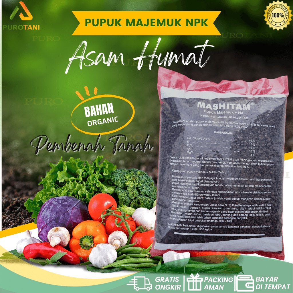 Pembenah Tanah Pupuk Asam Humat Mashitam Humic Acid MAS HITAM