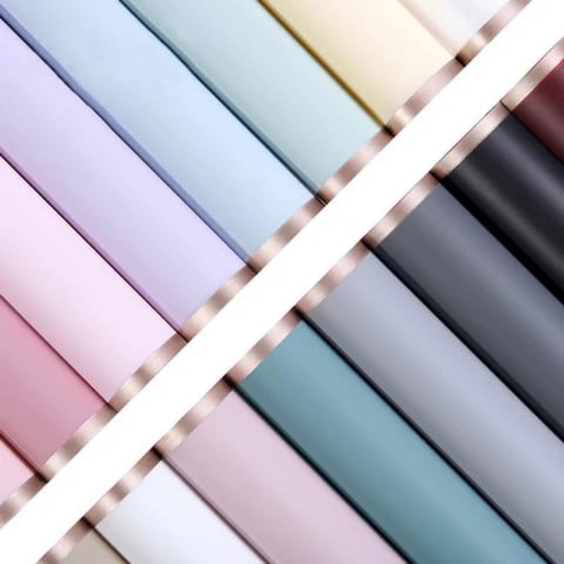 

iDk90 (isi 20 lembar) Cellophane Pastel Frame wrapping flowers bouquet