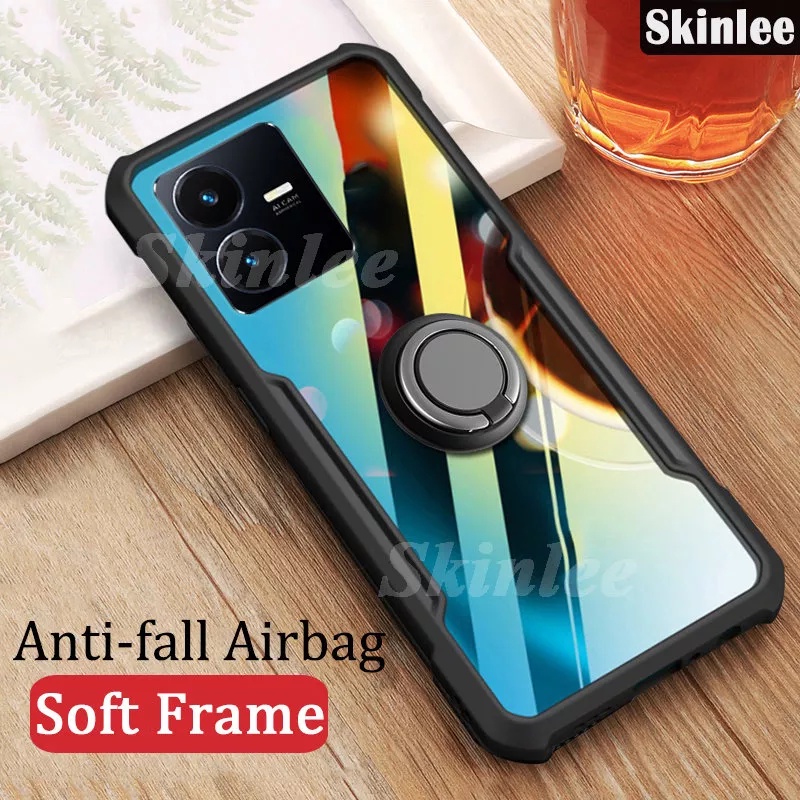 Case Vivo Y22 Ring Standing BLADE Fuze Armor Transparan CLEAR Armor