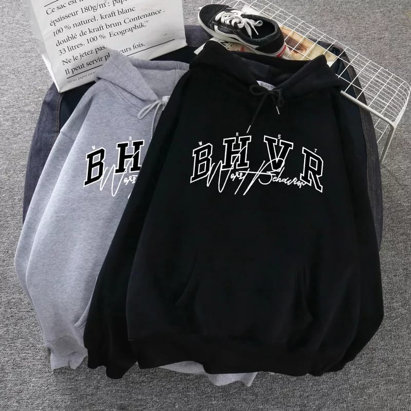 Jaket sweater hoodie hodie hoddie wanita BHVR oversize korean style murah distro hitam cewek korea premium oversized hoodie jumper tebal original jumbo xxl xxxl big size