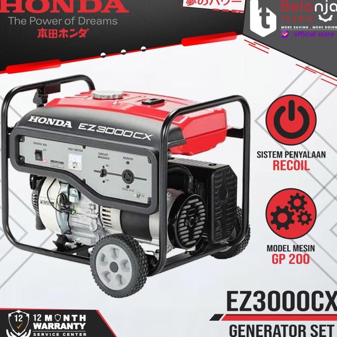 Mesin Genset Honda Ez 3000 Cx 2000 Watt Generator Set Ez3000Cx