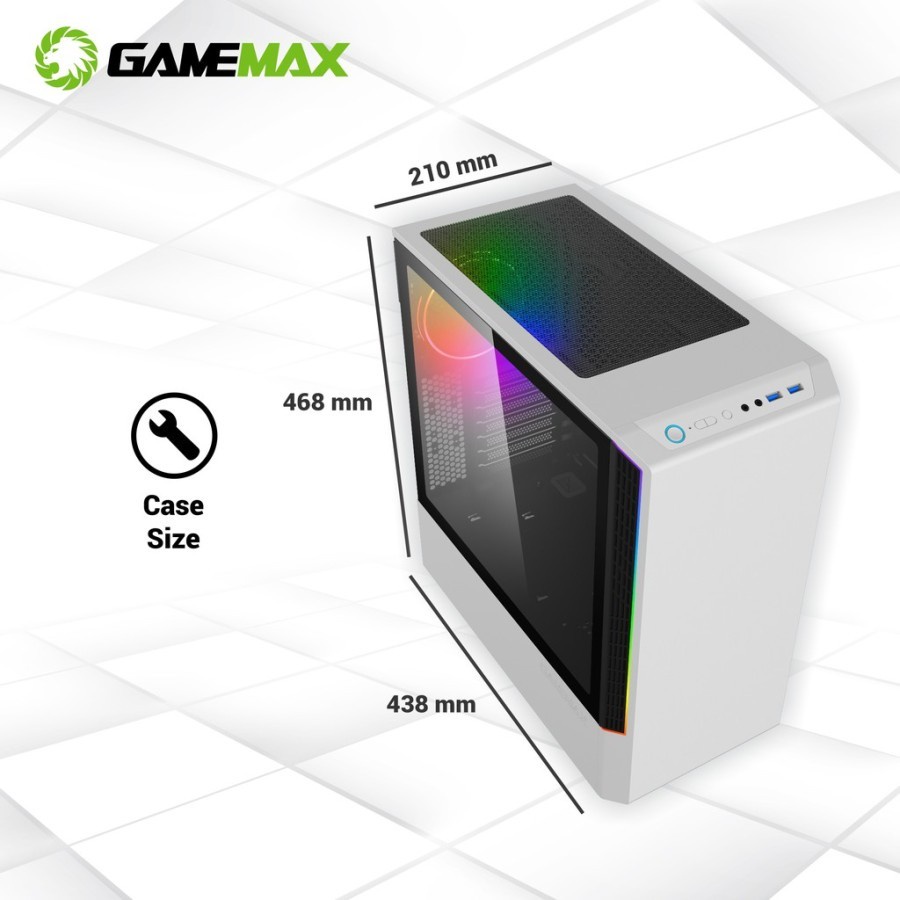 CASING GAMEMAX T802 PANDA BLACK ATX (T802)