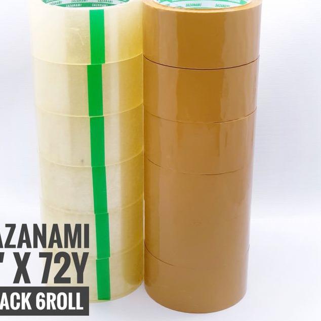 

Special - Lakban Bening 2 45MM X 72 Yard Sazanami Opp Tape Lakban 오