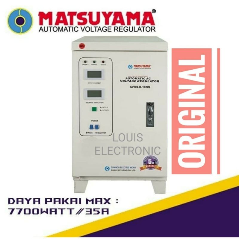 Stabilizer MATSUYAMA 10000 Watt AVR LD-10GS ( FREE BIAYA PEMASANGAN KHUSUS MEDAN)