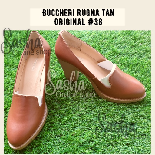 Buccheri Sepatu Wanita Tipe Rugna Tan Size 38 Original