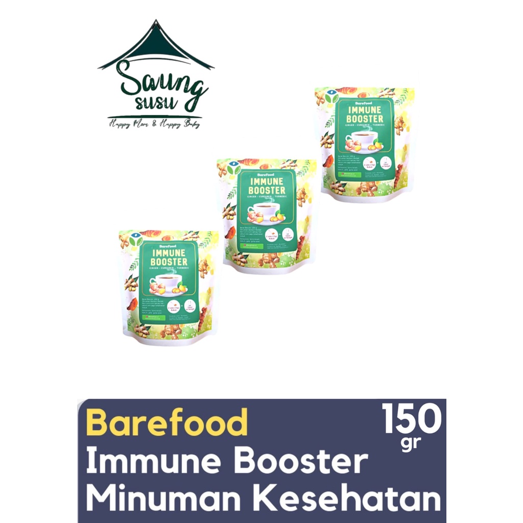 

Barefood Immune Booster 150gr - Jamu Sehat - Minuman Jahe Temulawak Kunyit Gula Aren - Tradisional