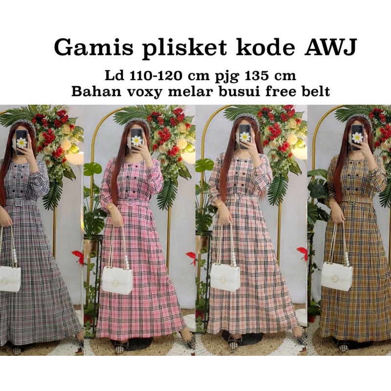 Gamis plisket voxy busui kode AWJ