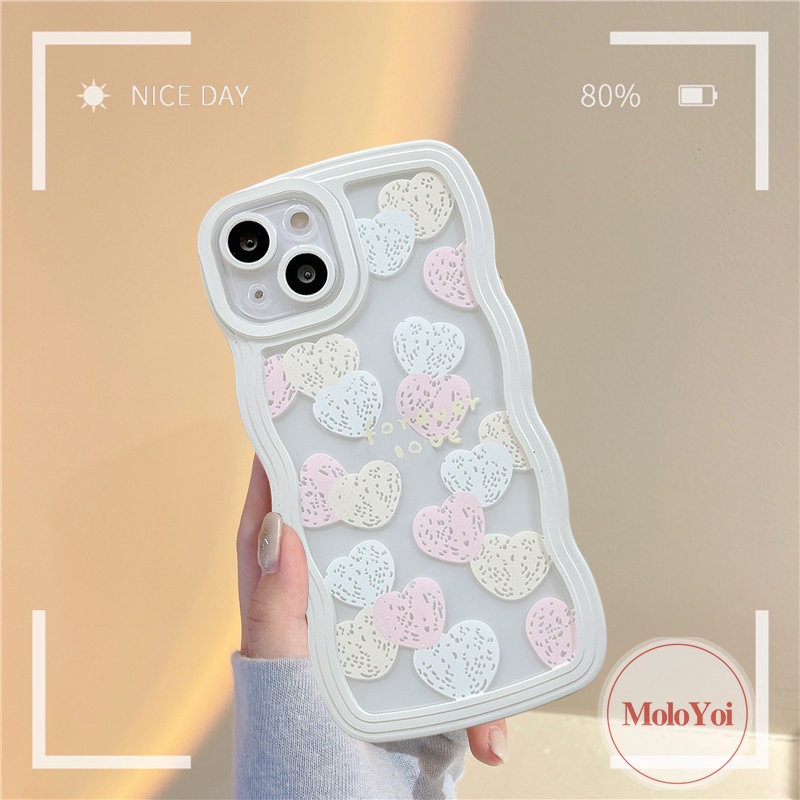 Soft Case TPU Motif Hati Untuk iPhone 14 11 12 13 11 Pro Max7 8 6 6s Plus 14 Plus XR 14 Pro MAX X XS MAX SE 2020