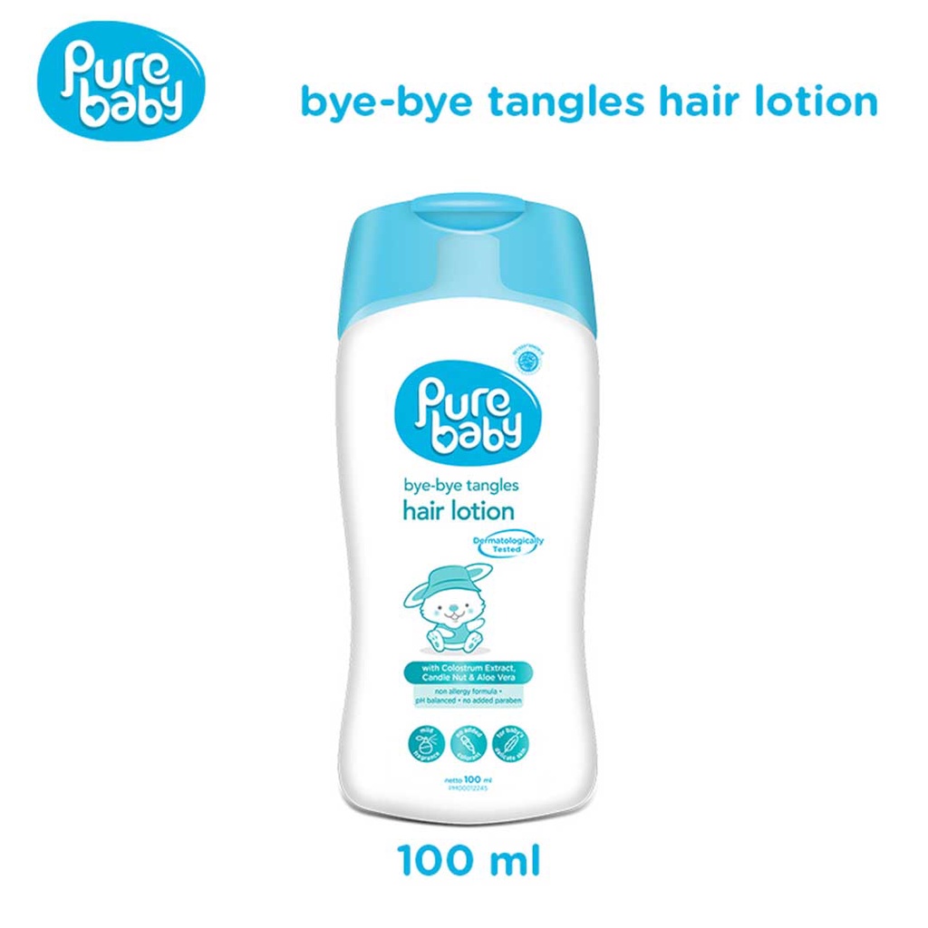 PURE BABY BYE TANGLES HAIR LOTION 100ML