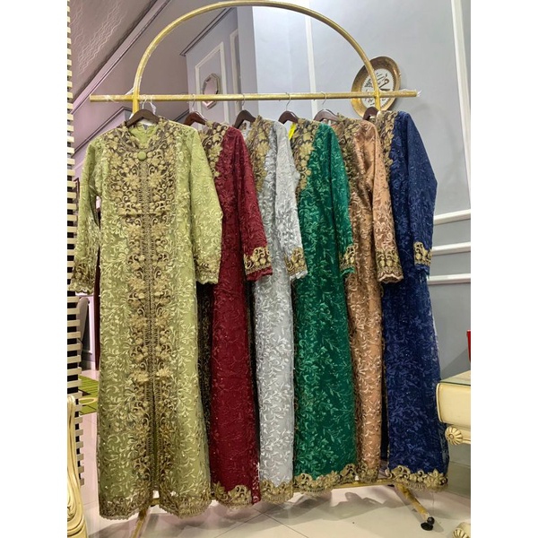 GAMIS MAKKAREEM // BAHAN TILLE BORDIR PREMIUM FULL // FURING FULL SATIN VELVET // SERAGAMAN KELUARGA // BAJU PESTA LAMARAN // BAJU WISUDA // KEBAYA MODERN // ORIGINAL By Pelangi Jaya