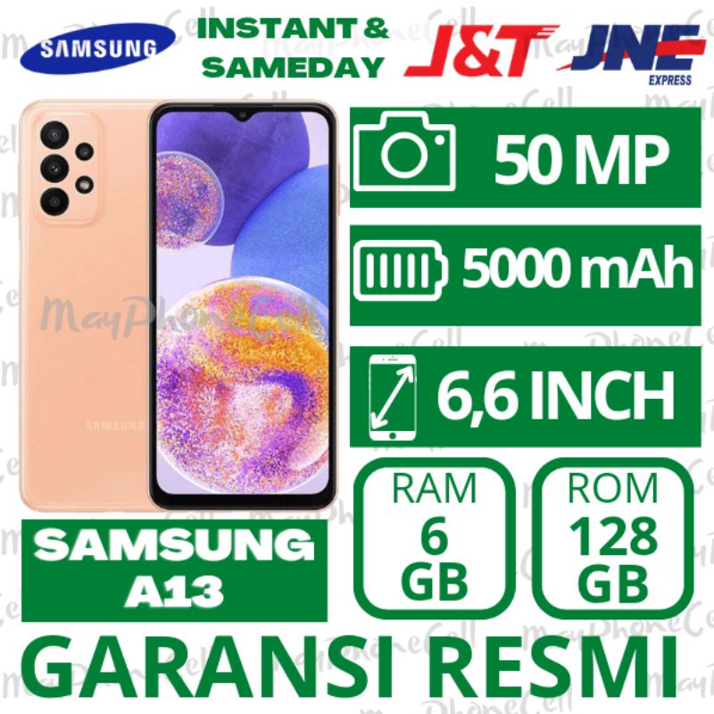 Samsung A13 Ram 6GB Internal 128GB 6/128 4/128 New Baru Garansi 1 Tahun 12 Bulan Imei Terdaftar Mura