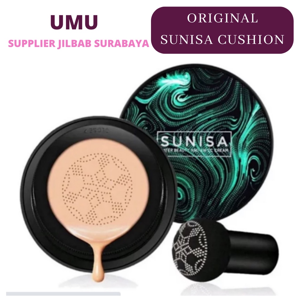 (UMU SUPPLIER) SUNISA MUSHROOM HEAD CUSHION BB CC CREAM MOISTURIZING FOUNDATION WATERPROOF