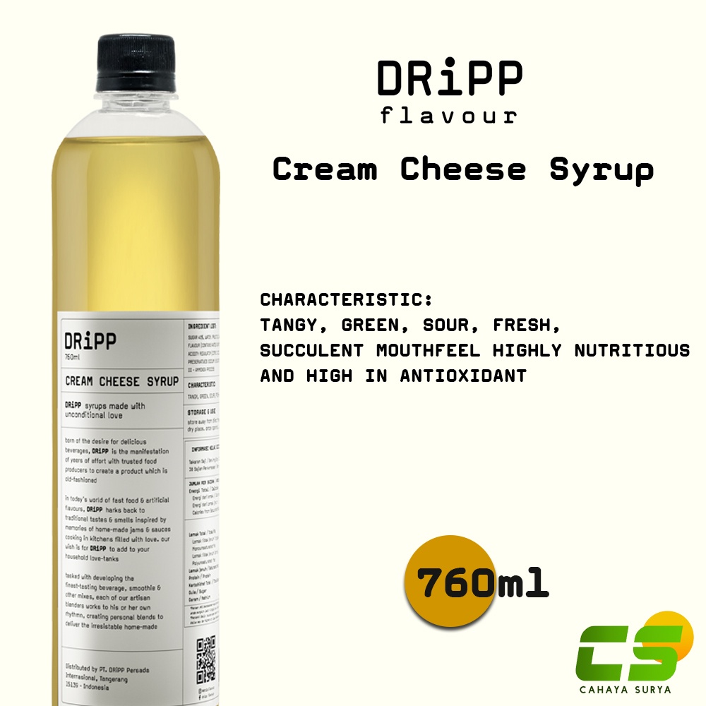 

Dripp Sirup / Syrup - Cream Cheese Syrup 760 ml