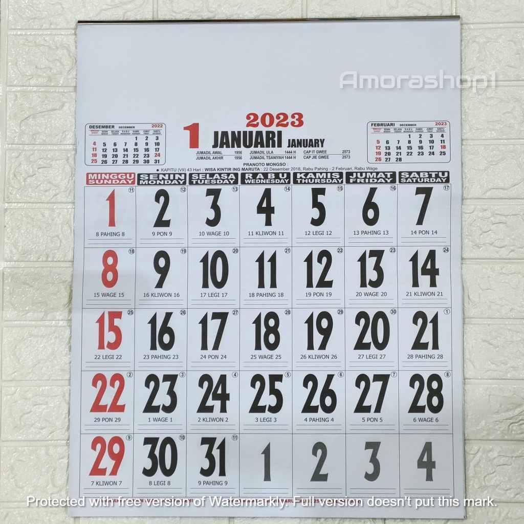 Kalender Kerja Jumbo 2023