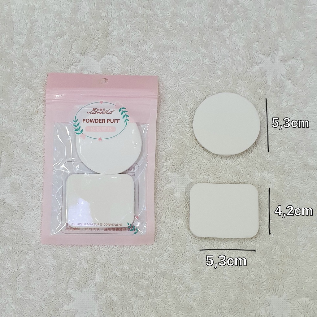 spons bedak sponge make up powder puff isi 2 DOUBLE MIX 212