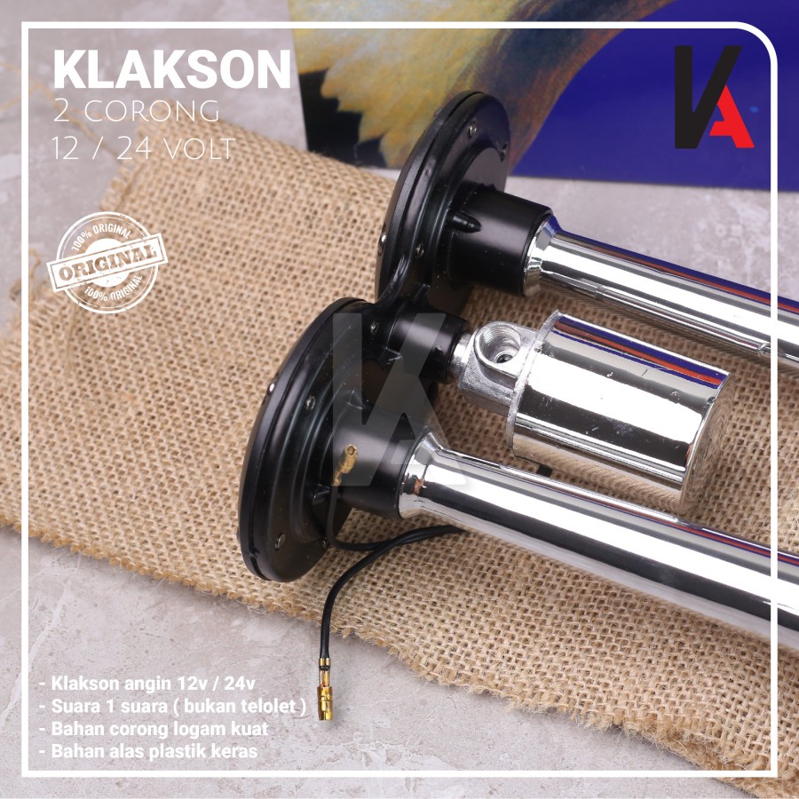 KLAKSON 2 TEROMPET - KLAKSON ANGIN 2 CORONG 12V - 24V HIGH QUALITY