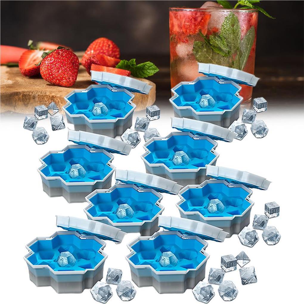 Ice Block Tray Multiple-Grids Reusable Storage Box Kerajinan Alat Cetakan Silikon Fleksibel Rumah Tangga Notel Cocktails Gadget