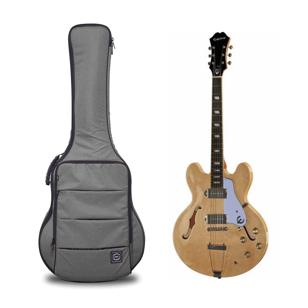 Zorc Official - JMH | Tas Gitar Elektrik Hollow Body | Gigbag Semi Hollow Grey Denim