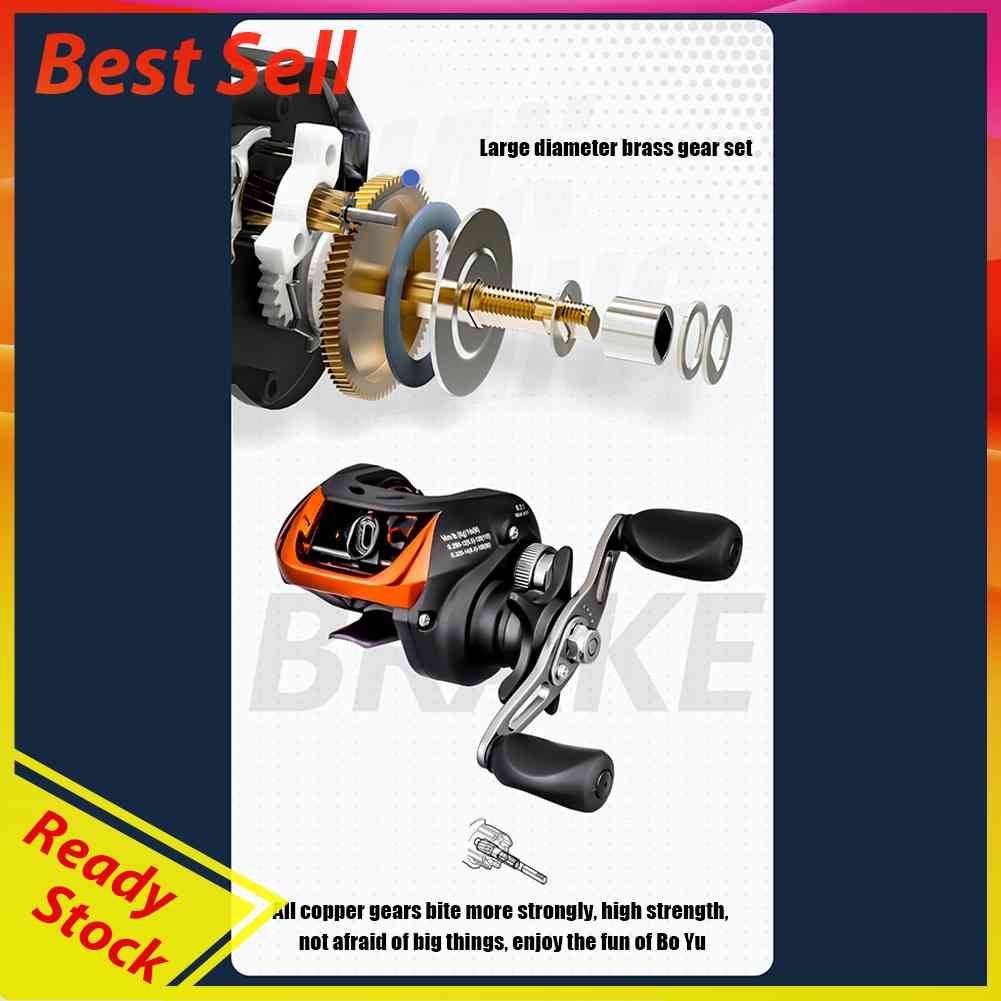 Left Right Hand 6.3/1 10+1 Bearings Low Profile Baitcasting Fishing Reel