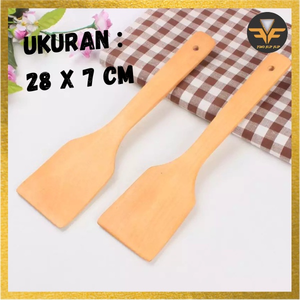 Sutil Sodet Spatula Kayu Bambu Sutil Masak Anti Lengket Tahan Panas Wooden Bamboo Spatula TERMURAH TERLARIS