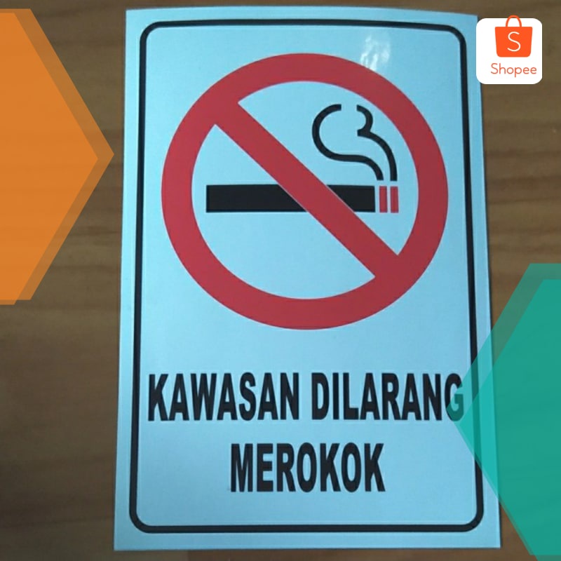 

Grosir SIGN STICKER KAWASAN DILARANG MEROKOK UK 10X15CM K3 RAMBU SAFETY Elegan