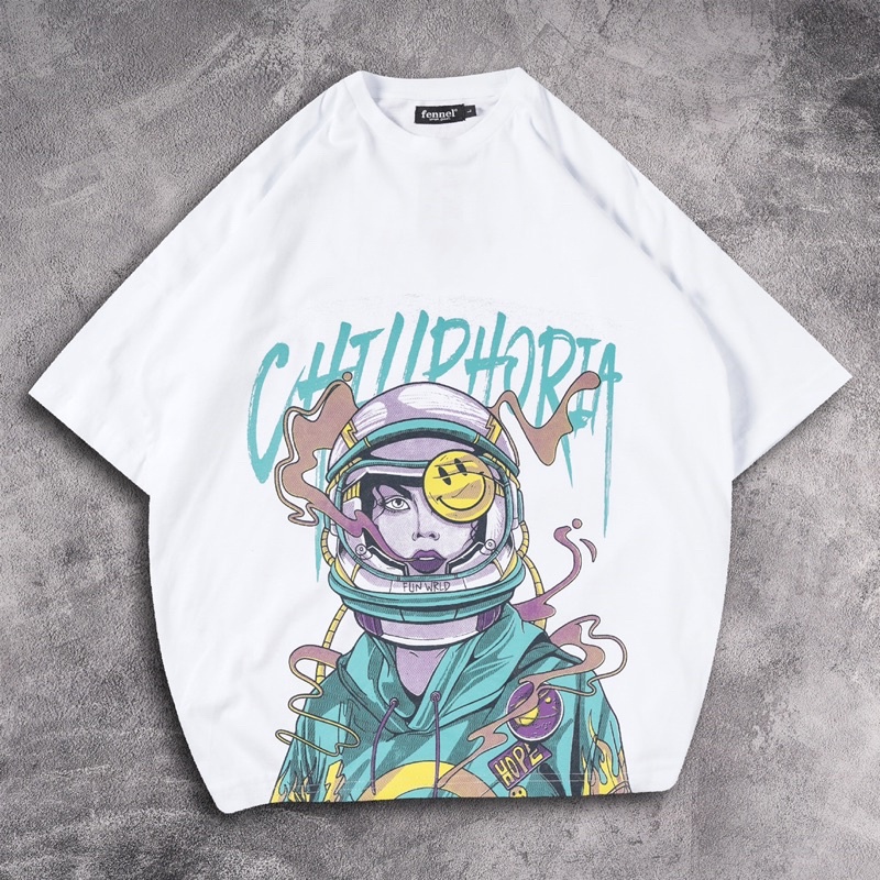 [N01020] T-shirt Oversized Distro Motif CHILLPHORIA