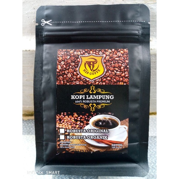 

NSP COFFEE PETIK MERAH Kopi Bubuk Lampung Asli 100% Tanpa Campuran Kopi Robusta Kopi Lampung 100Gr