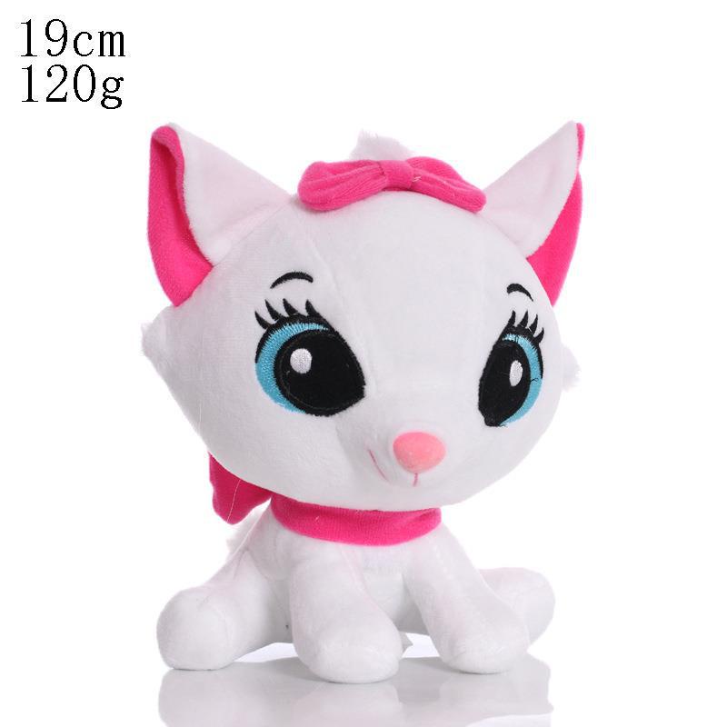 1pc Mainan Boneka Stuffed Plush Anime The Aristocats Disney Marie Cat Ukuran 19CM Warna Pink Ungu