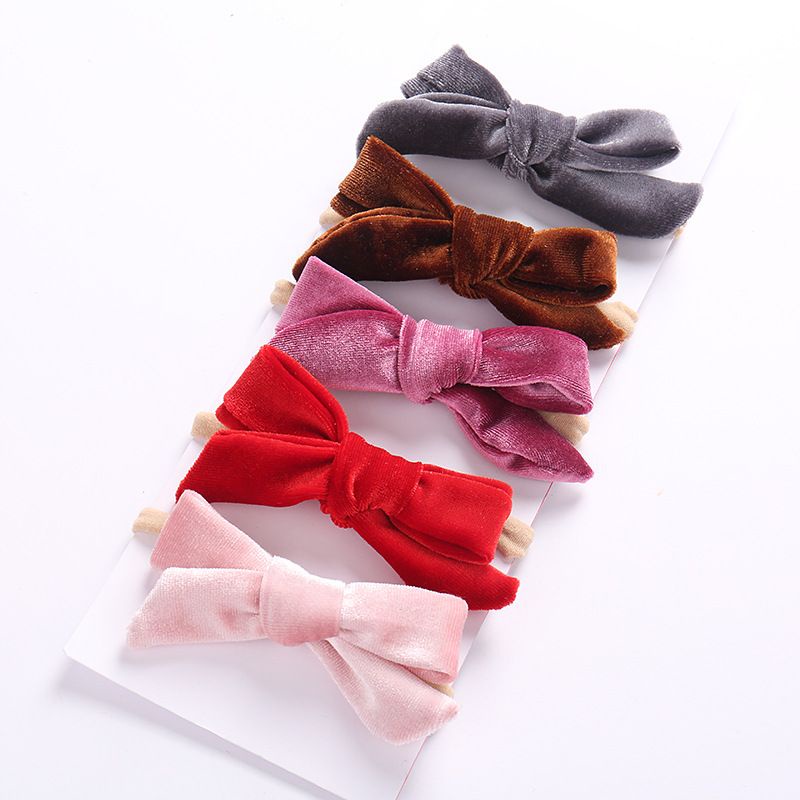 (Pimenova) Headband nylon new born , velvet head band baby , bandana bayi new born