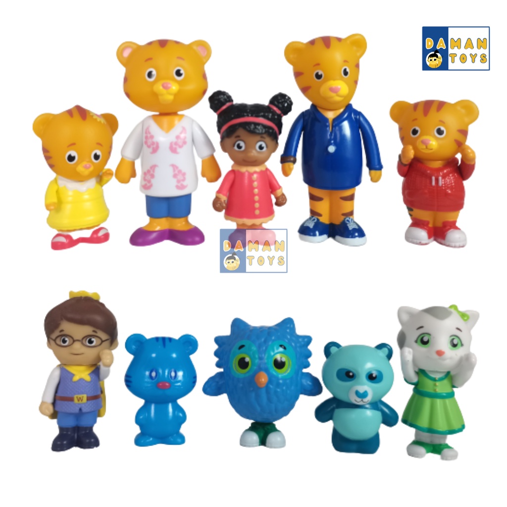 Mainan Pajangan Daniel Tiger Neighborhood Family Miniatur Figure