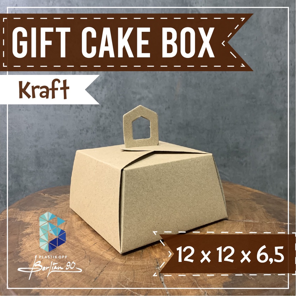 

ECER_Cake gift Box 12x12 cm Isi 50 pcs Tebal Kraft Premium / Dus Kue mini Multi Purpose Box / Dus Kue, Box Kue, Cake Box, Gift Box, Kado, Souvenir Box