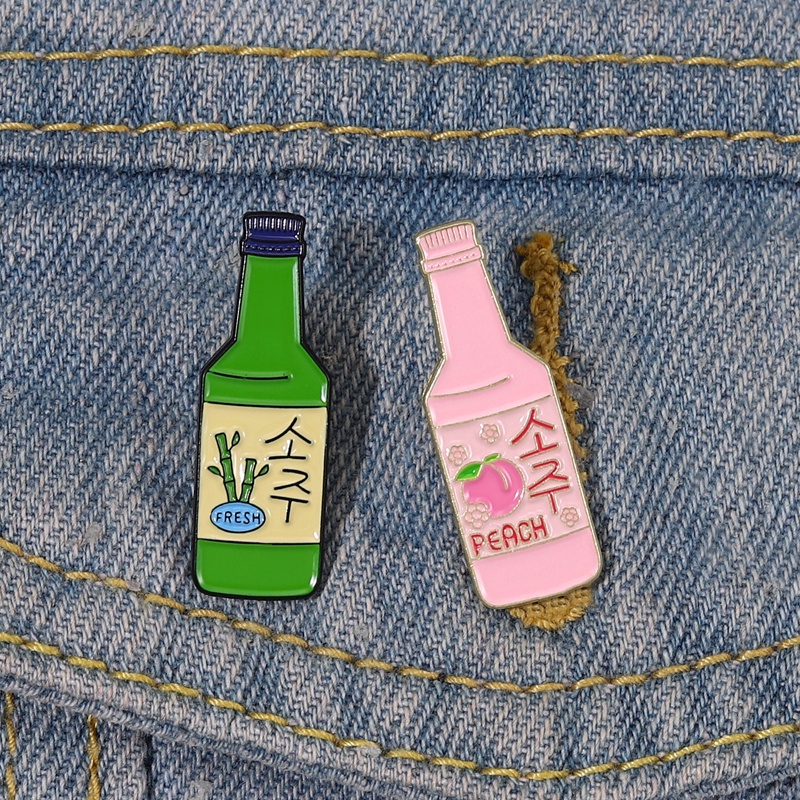 Bros Pin Desain Kartun Sake Gaya Korea Untuk Aksesoris Pakaian