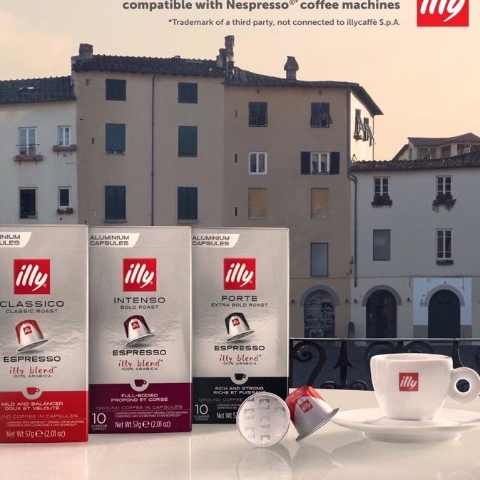 

Limited--Illy Classico Nespresso Coffee Capsule - Classic Roast dan Decaffeinato - Isi 10 Kapsul