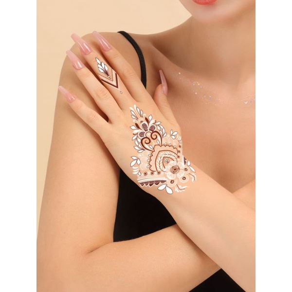 TERBARU HENNA INSTAN 3D MARON+SILVER HIGH QUALITY