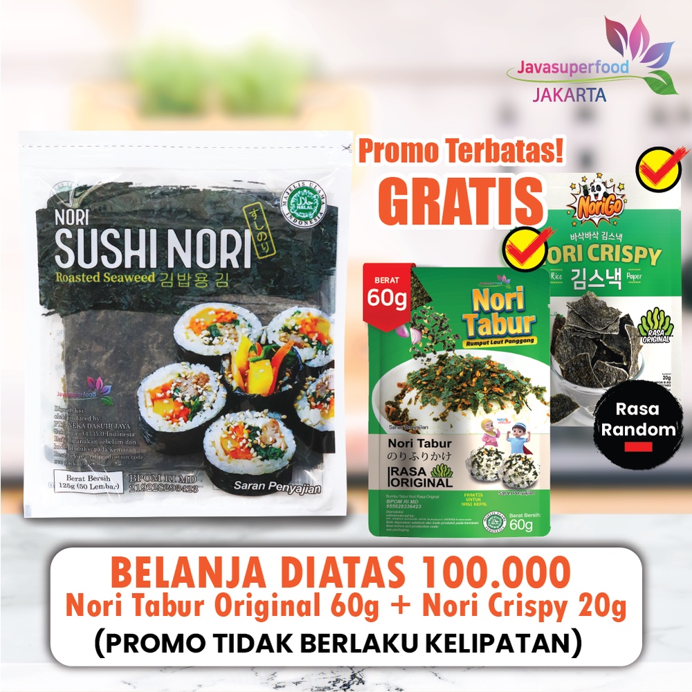 Jual Sushi Nori Halal Seaweed Rumput Laut Sushi Untuk Kimbab Gimbab