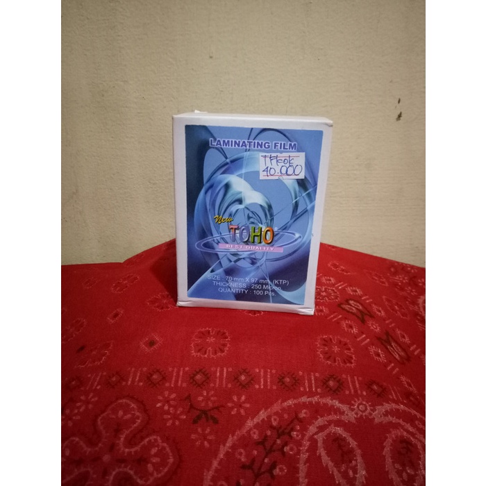 

murah Plastik Laminating Film TOHO KTP / E-KTP Tebal 250 Micron - 70 x 97 mm