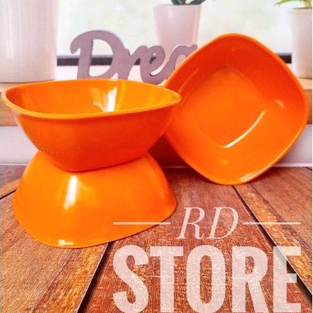 PROMO 3.PCS MANGKOK PERSEGI MELAMINE POLOS