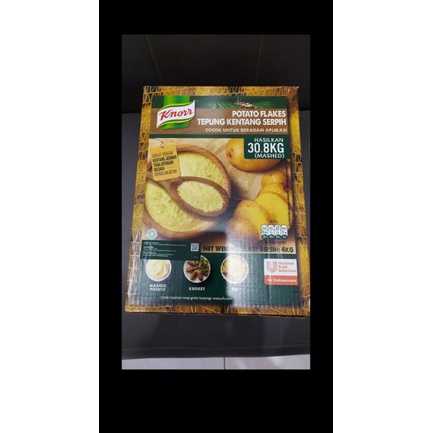 

KNORR mashed POTATO FLAKES 4KG TEPUNG KENTANG SERPIH