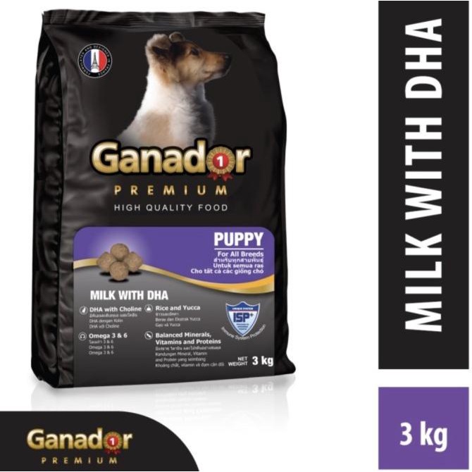 MURAH Dog food Ganador premium puppy milk DHA 3kg freshpack