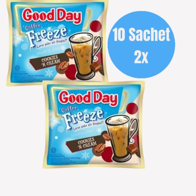 

✨Promo✨ Hari Ini Good Day Freeze Cookies N Cream 10pcs x2 Mocafrio 