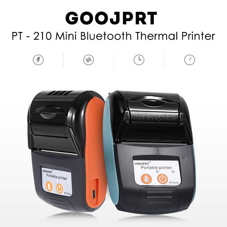 GOOJPRT POS Bluetooth Printer Thermal Receipt Printer 58mm - PT210