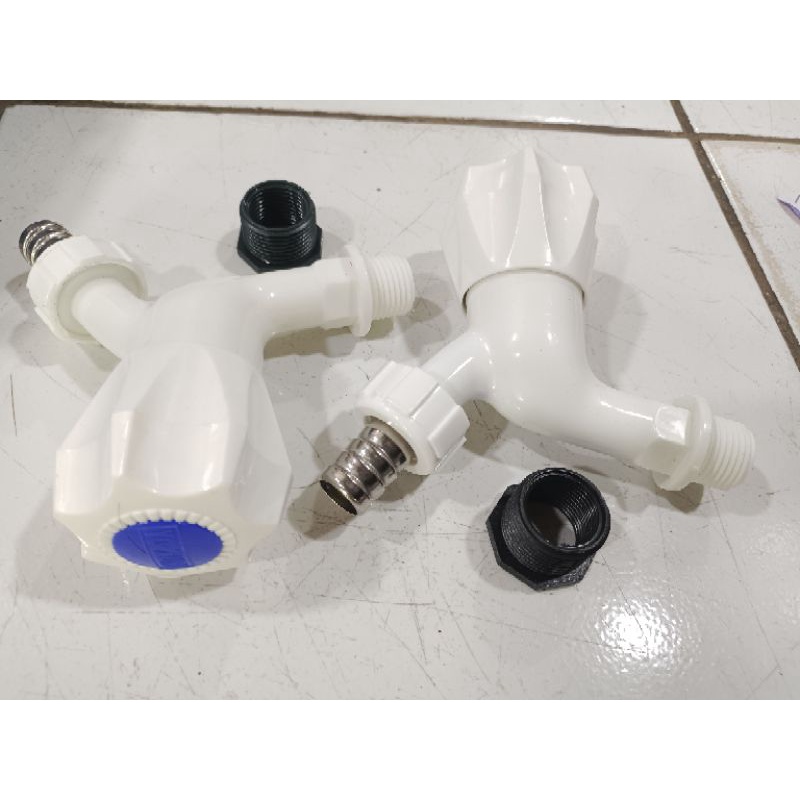 Kran PVC Taman Bulat YOZURI Ukuran 1/2&quot; / Kran Plastik / Keran Dapur